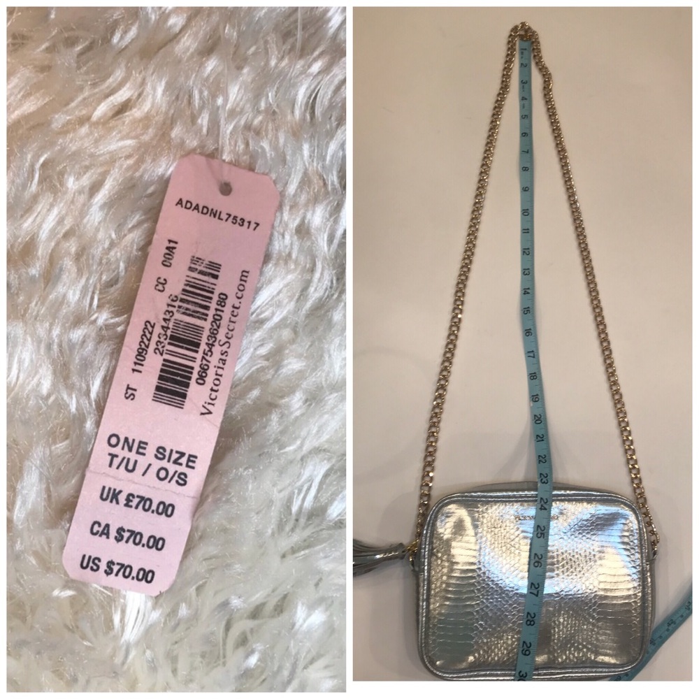 NWT Victoria’s Secret silver crossbody purse - Picture 8 of 8